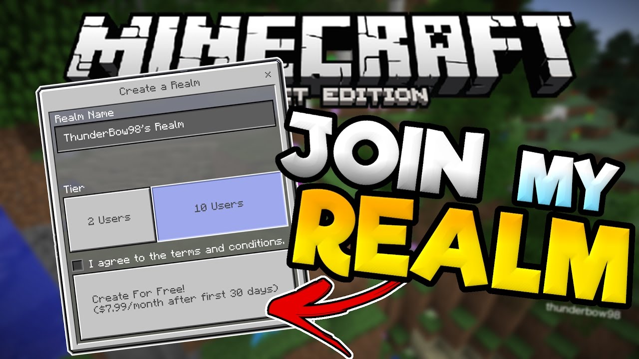 CLICK TO JOIN MY REALM SERVER!! - Minecraft PE 1.0 Realms Let's Play w