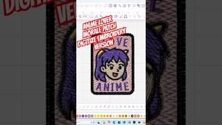 Anime Embroidery Morale Patch. #kawaiianime  #anime  #embroidery #animeshorts #embroiderydesign #art