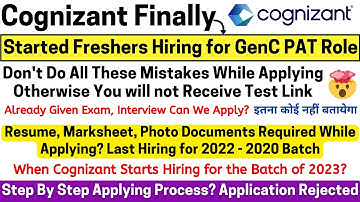 Cognizant 2022-2020 Mass Hiring Step by Step Process PDF Documents Merge Reqr Don