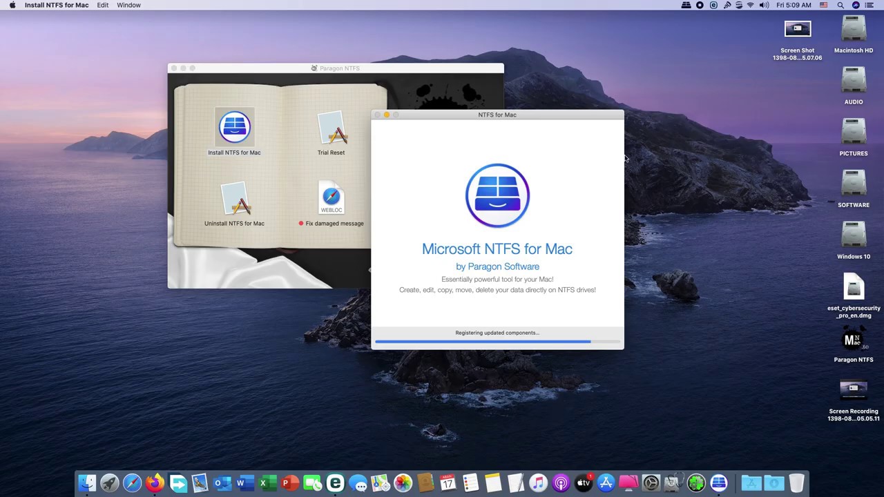 install the paragon ntfs driver for mac