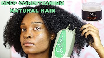 USING THE Q-REDEW HAIR STEAMER WHILE DEEP CONDITIONING | Q-Redew Steamer Review | BEAUTYBYAJ