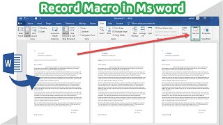 How To Record Macro In Ms Word 2019 Record Macro In A Word