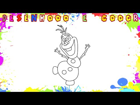 Como Desenhar o OLAF | FROZEN | DISNEY | Desenho para Colorir e Imprimir | Desenhooo e Cooor