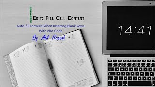 Auto fill Formula When Inserting Blank Rows With VBA Code
