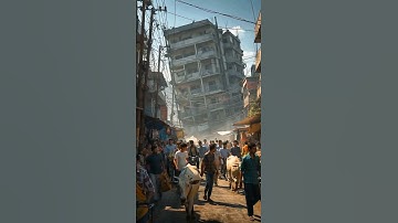 5-Story Building Collapses Instantly! 😱 #disaster #landslide #shortvideo #shorts #building #collapse