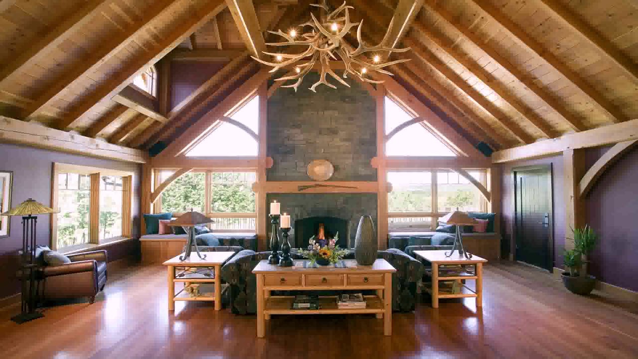 Timber Frame Home Interior Pictures Youtube
