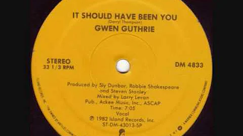 Disco Classic Gwen Guthrie - It Should've Been You 12" Inch Remix (1983)