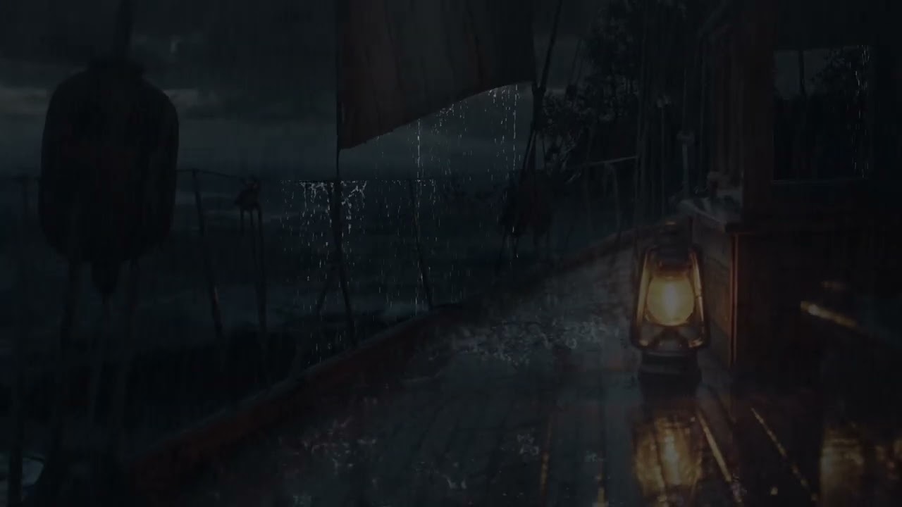 Warm Night Rain & Ocean Waves | Cozy Storm Sounds to Help You Sleep Deeper