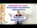 Свойство пересекающихся хорд окружности. Геометрия 8-9 класс