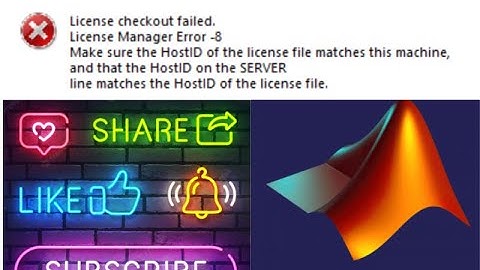 MATLAB ERROR SOLUTION(License checkout failed License Manager Error -8)