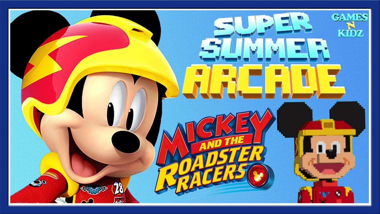 road racers, mickey racers, minnie mouse, goofy, donald, super summer arcad...