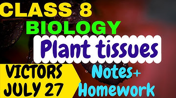 KITE VICTERS STD 8 BIOLOGY JULY 27 -NOTES AND HOMEWORK