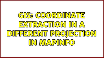 GIS: Coordinate extraction in a different projection in MapInfo
