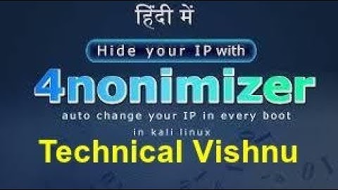 [HINDI] How to hide your real public IP address with anonymizer on Kali Linux