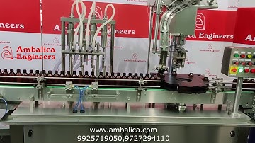 Four Head Bottle Liquid Filling and Single Head ROPP/Screw Capping Machine.