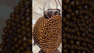 Caramel beaded bag @Bountifulbeautydiy |DIY| TUTORIAL| BEGINNERS FRIENDLY| #shorts #viralvideo #diy