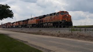 😉😎 Double-Stacked 5-Unit BNSF Intermodal!! 🎯
