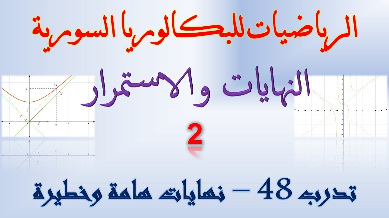 النهايات والاستمرار | 2 | نهايات هامة مع تدرب  صفحة 38 تدرب صفحة 42