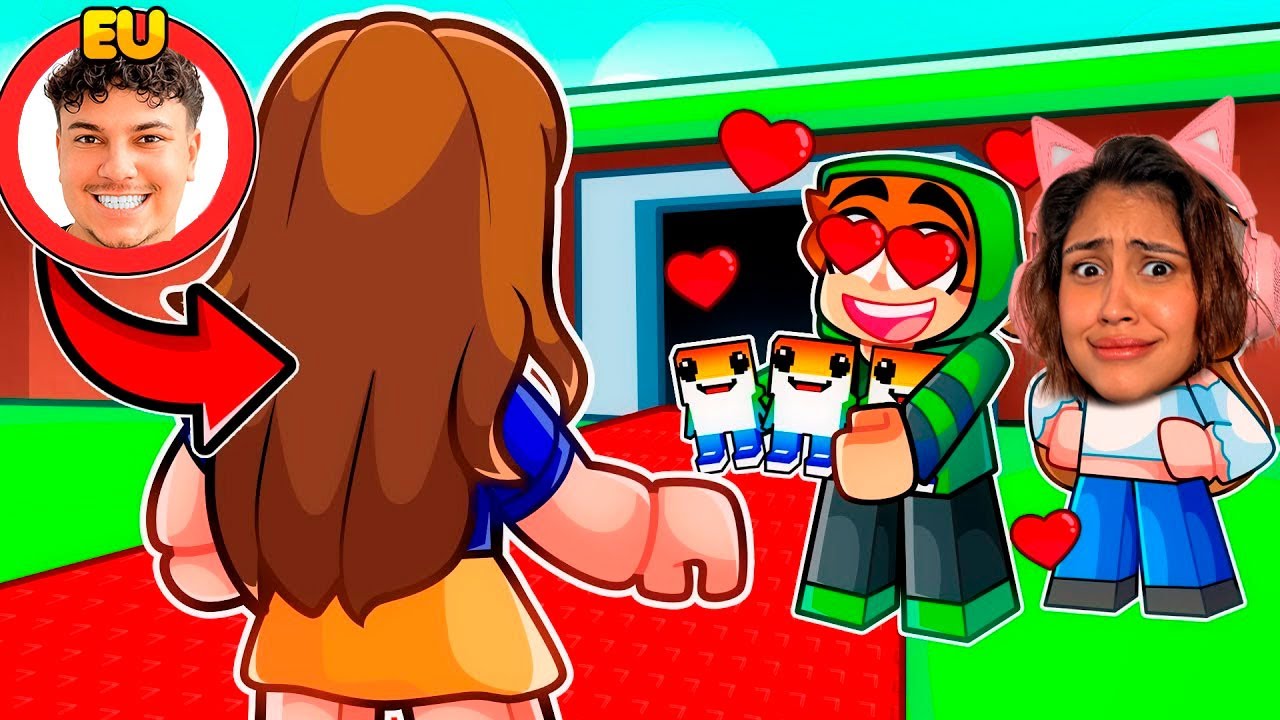 FINGI SER MENINA para ROUBAR BRAINROTS no ROBLOX!