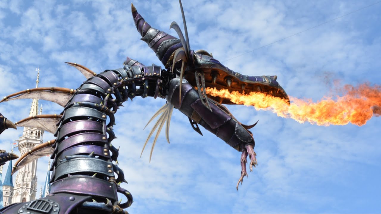 Festival of Fantasy Fire Breathing Maleficent Dragon In Sleeping Beauty