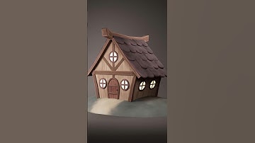 Stylized Fantasy Hut (Dark Mood) | Maya 3D | Maya 3D Model  #maya3d   #stylized3d  #shorts