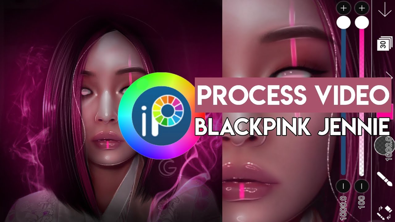 PROCESS VIDEO : BLACKPINK JENNIE edit on IbisPaintX - YouTube