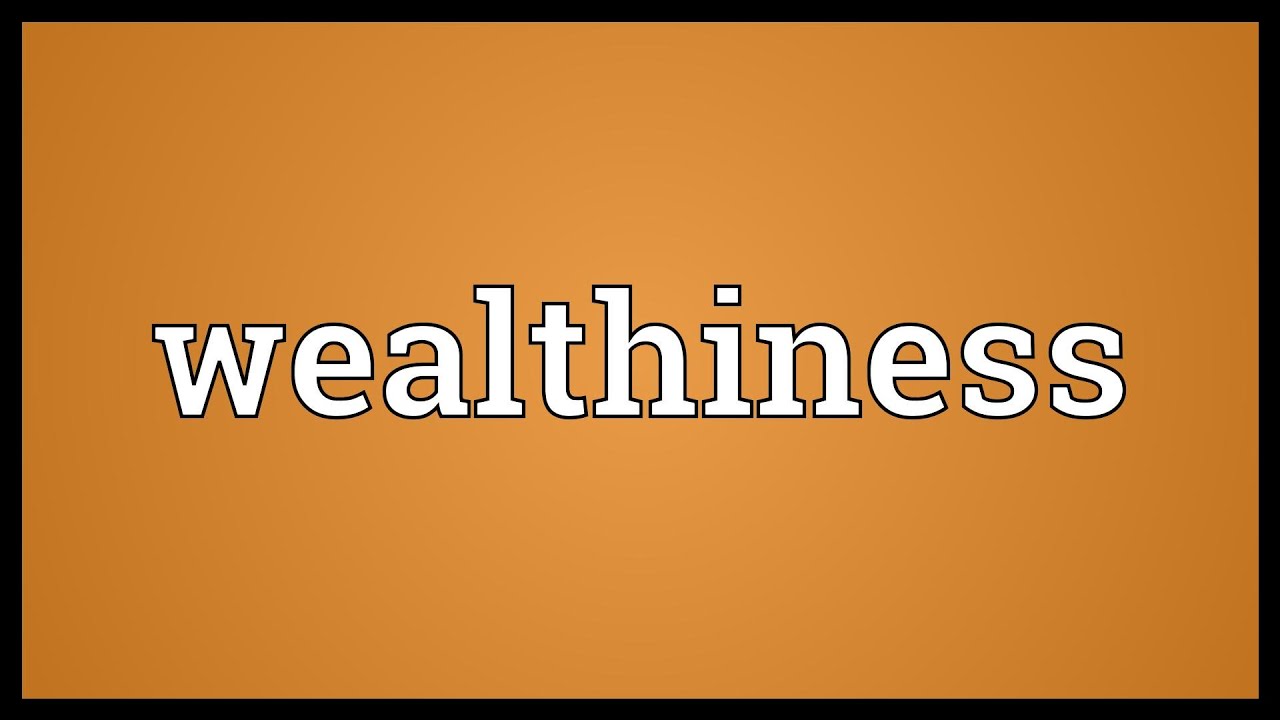 Wealthiness Meaning