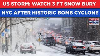 US Massive Storm: Watch - Historic Bomb Cyclone| 3 ft Snow Bury NYC| Life Comes To Grinding Halt