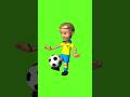 Child playing football green screen l#shortvideo #child  #greenscreen #animation