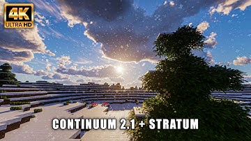 CONTINUUM 2.1 SHADER + STRATUM TEXTURE BEST COMBINATION | Minecraft Java Edition | 4K - 60fps
