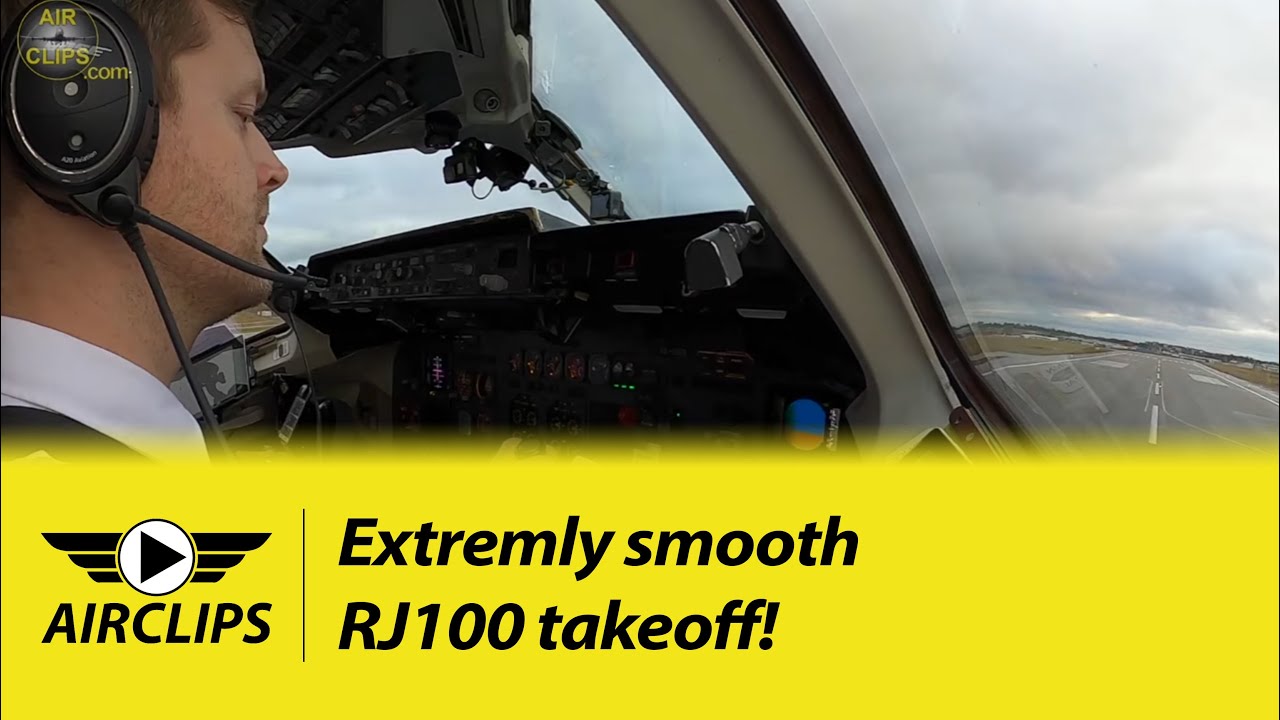 Big Plane for a Small Airport! RJ100 Takeoff from Bromma, Sweden ...