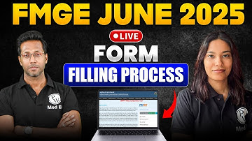 FMGE June 2025 : Live Form Filling Process | Step by Step Guide | PW MedEd