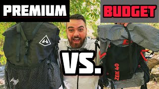 Best BUDGET backpacking pack vs premium backpacking pack.