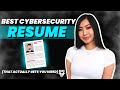 The ultimate cyber security resume  how to create a resume that actually gets you hired