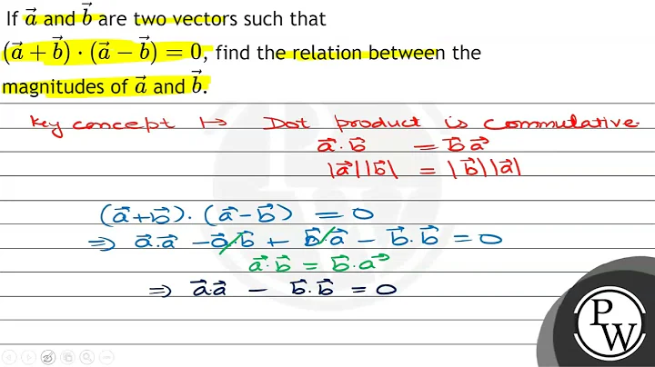 If \( \vec{a} \) and \( \vec{b} \) are two vectors such that \( (\v...