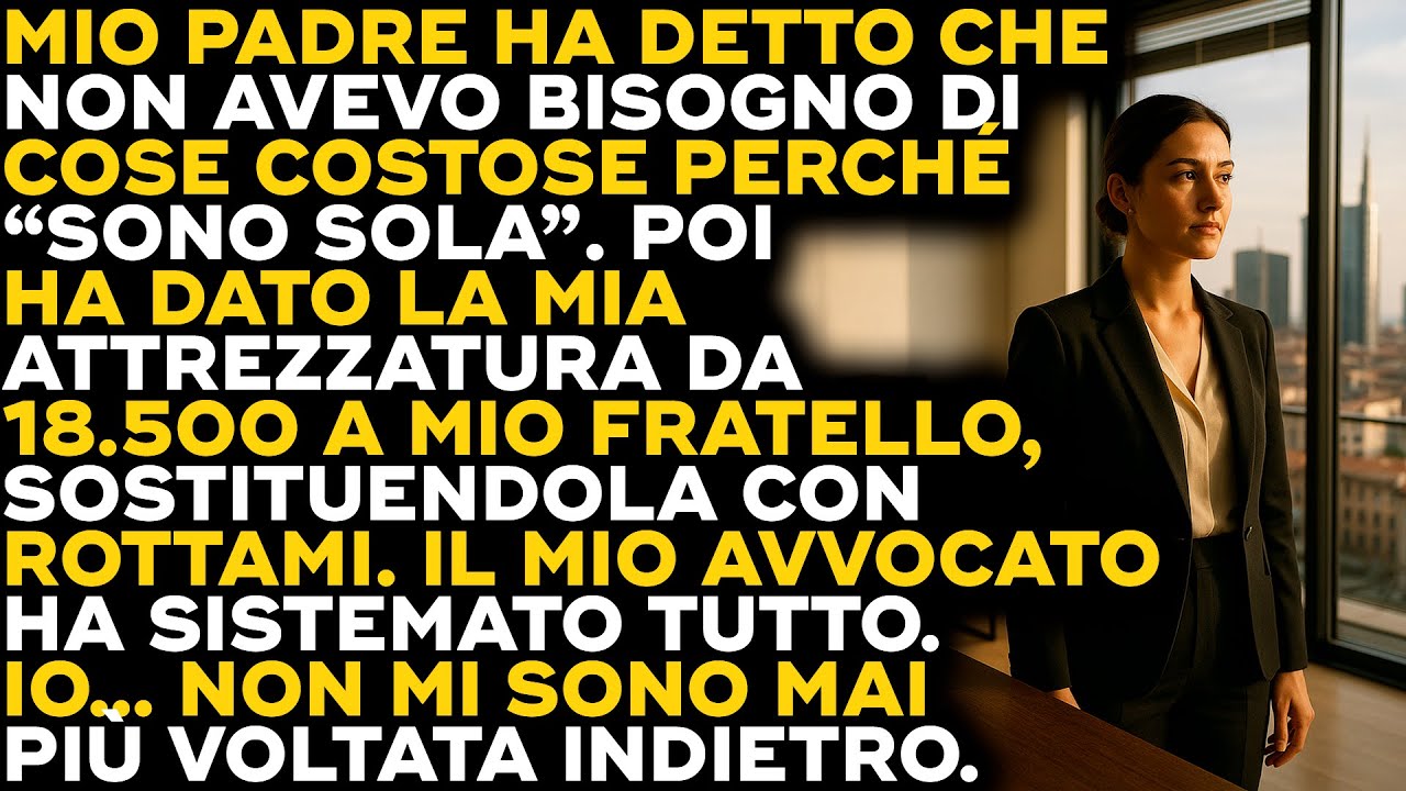 Mio padre aveva la chiave di casa mia. Non ci avevo mai pensato, fino al gionro in cui sono tornata dal lavoro e ho trovato il tavolo vuoto: computer, monitor, sedia, quindicimila euro di...