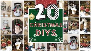 20 DIY Dollar Tree Christmas Decor Ideas l DIY Rustic Winter Home Decor 2021 l CALENDAR GIVEAWAY!!