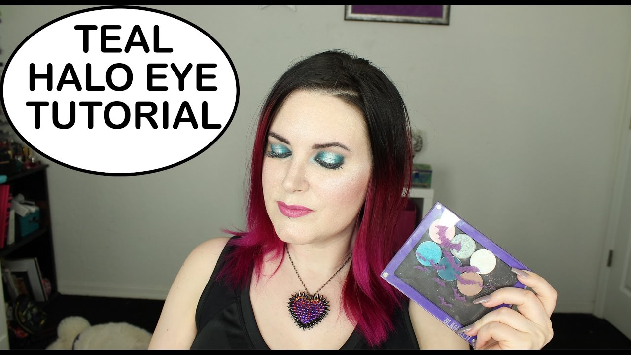 Teal Blue Halo Eye Makeup Tutorial for Hooded Eyes All One Brand