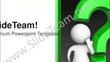 Doubtful Man With Green Question Mark Business PowerPoint Templates ppt Themes 1012 Slides Backgrounds