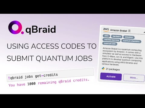 Using access codes to connect to quantum devices on qBraid | Demo