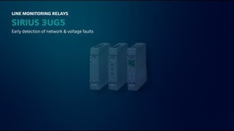 SIRIUS 3UG5 line monitoring relays