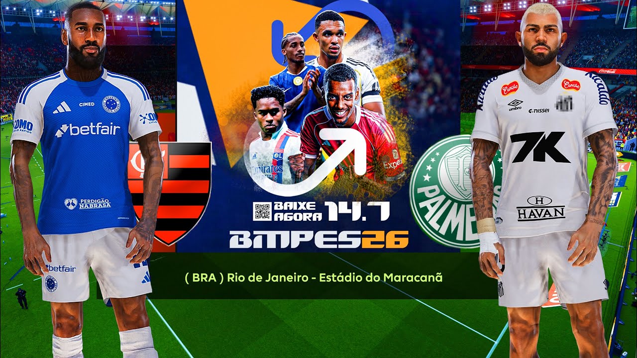 PATCH BMPES 2026 - O NOVO PES 2026! (NARRAÇÃO REALISTA INÉDITA, ESTADUAIS 26, UNIFORMES 26 EM 8K)🏆⚽