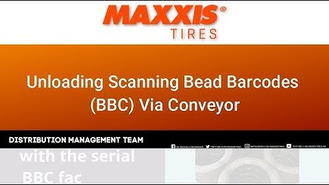 Unloading Scanning Bead Barcodes (BBC) Via Conveyor