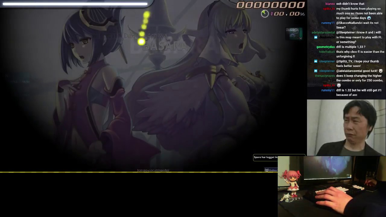 osu! stream hl - Daisuke Achiwa - BASARA [BASARA] +DTFL FC #1, 98.16%