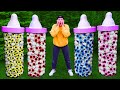 Mukbang Giant Color Bottle Candy drink 컬러 보틀 캔디 젤리 먹방 MUKACHU compilation