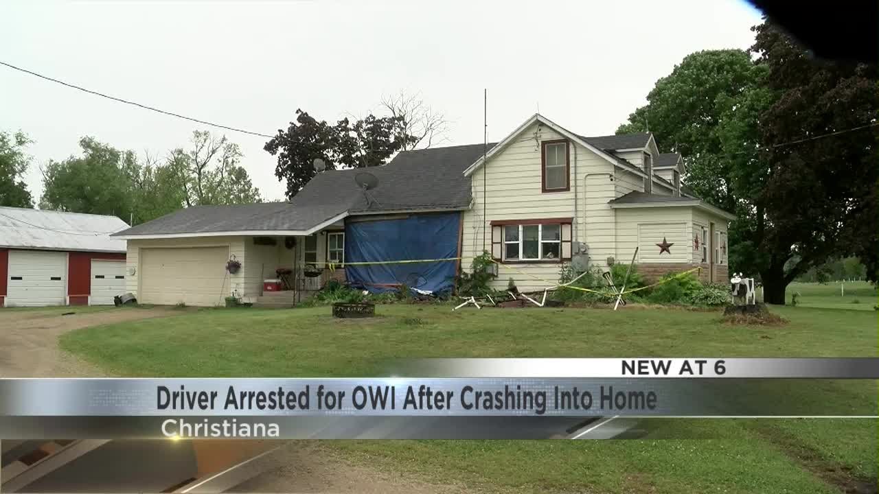 Driver Arrested for OWI After Crashing Into Home - YouTube