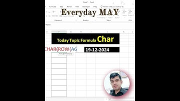 CHAR FORMULA #ytshorts #excel #youtubeshorts #foryou