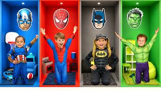 kids build superhero rooms four colors