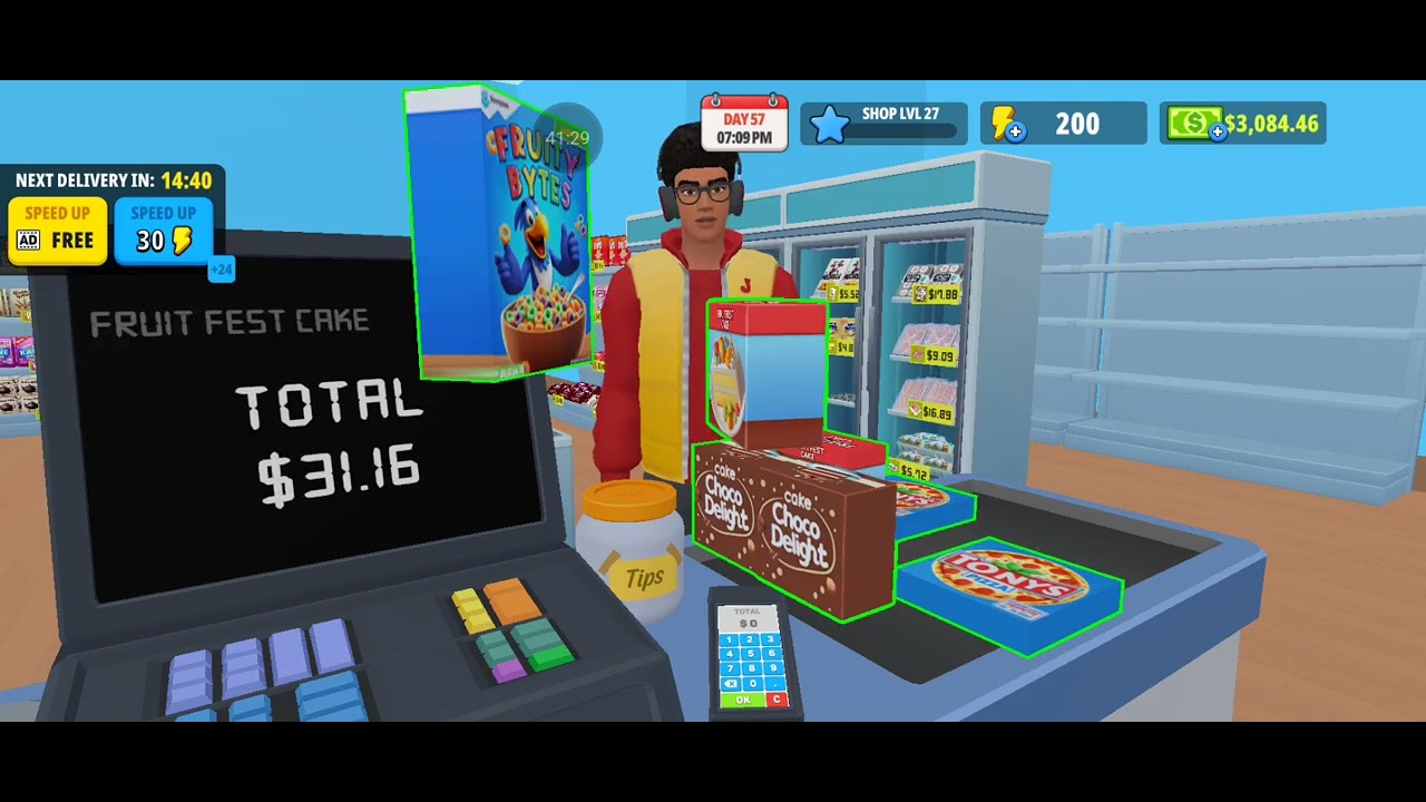 Supermarket Simulator - Jadi kasir barangnya laku banget!! kasih angsul jangan lebih ya guys