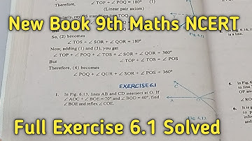 Class 9 Maths | Chapter 6 | Exercise 6.1 | Lines and Angles | NCERT New Book